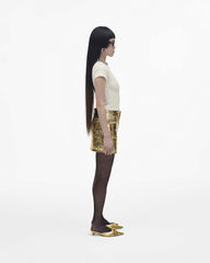 Marc Jacobs New - The Emma Kitten Heel Shiny Gold