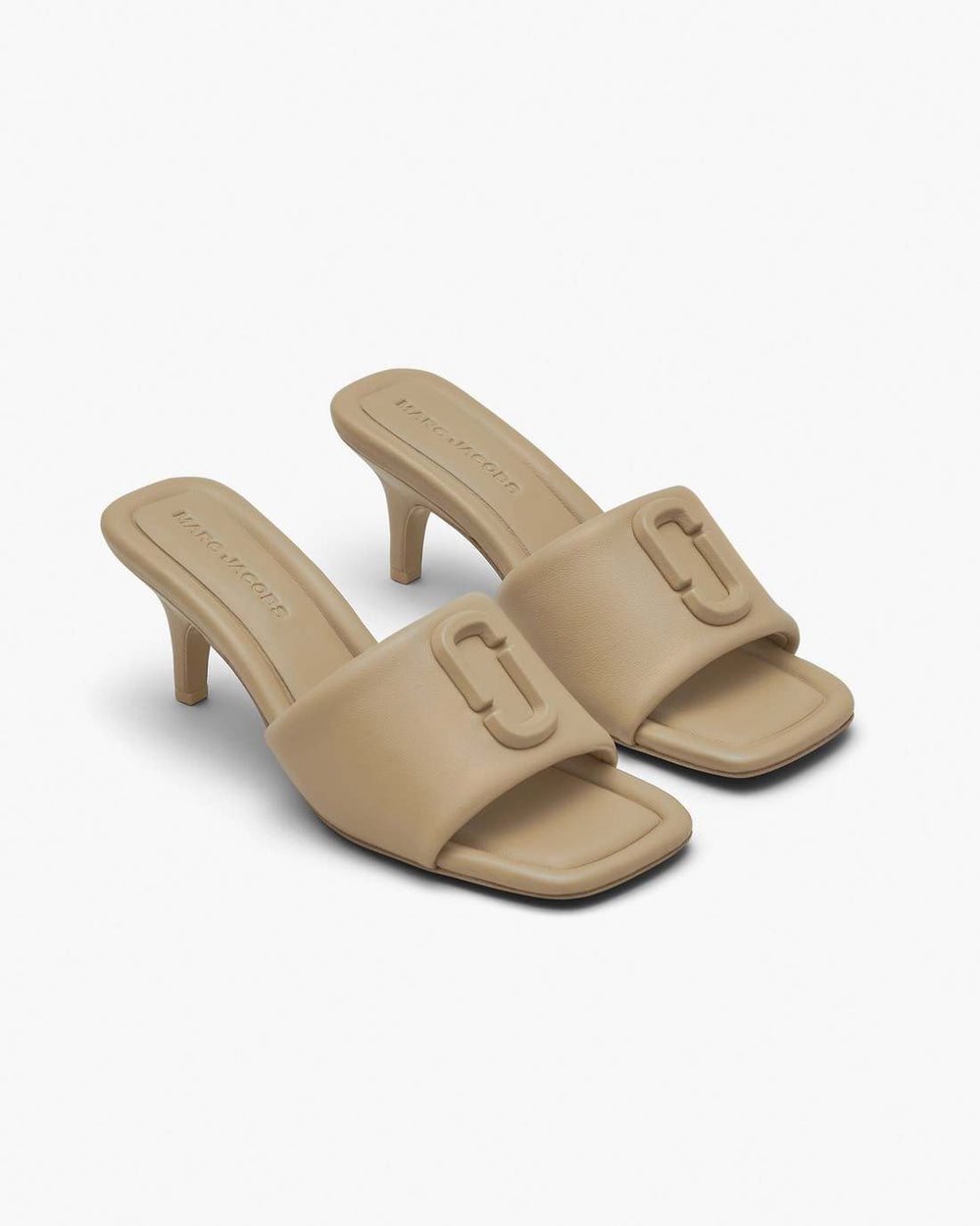 Marc Jacobs Discount - The Leather J Marc Heeled Sandal Camel