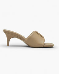 Marc Jacobs Discount - The Leather J Marc Heeled Sandal Camel