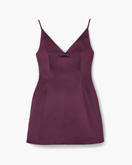 Marc Jacobs Discount - Satin Bow Dress Dark Plum