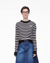 Marc Jacobs Online - Joy Striped Crewneck Black/White