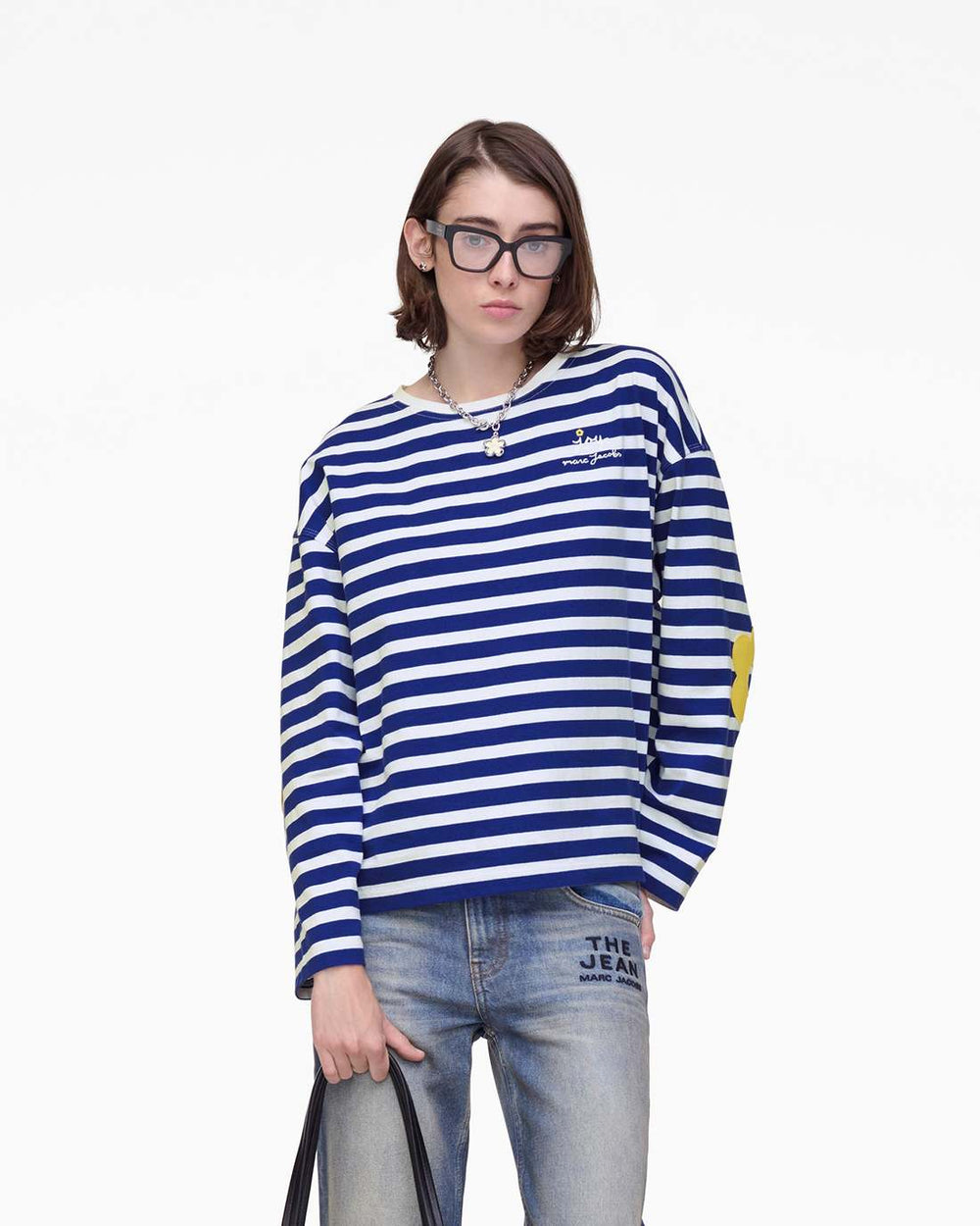 Marc Jacobs Sale - Daisy Striped Longsleeve Pansy/White