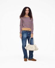 Marc Jacobs Sale - Joy Striped Crewneck Camel/Pansy