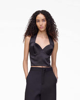 Marc Jacobs New - Sculpted Satin Halter Top Black