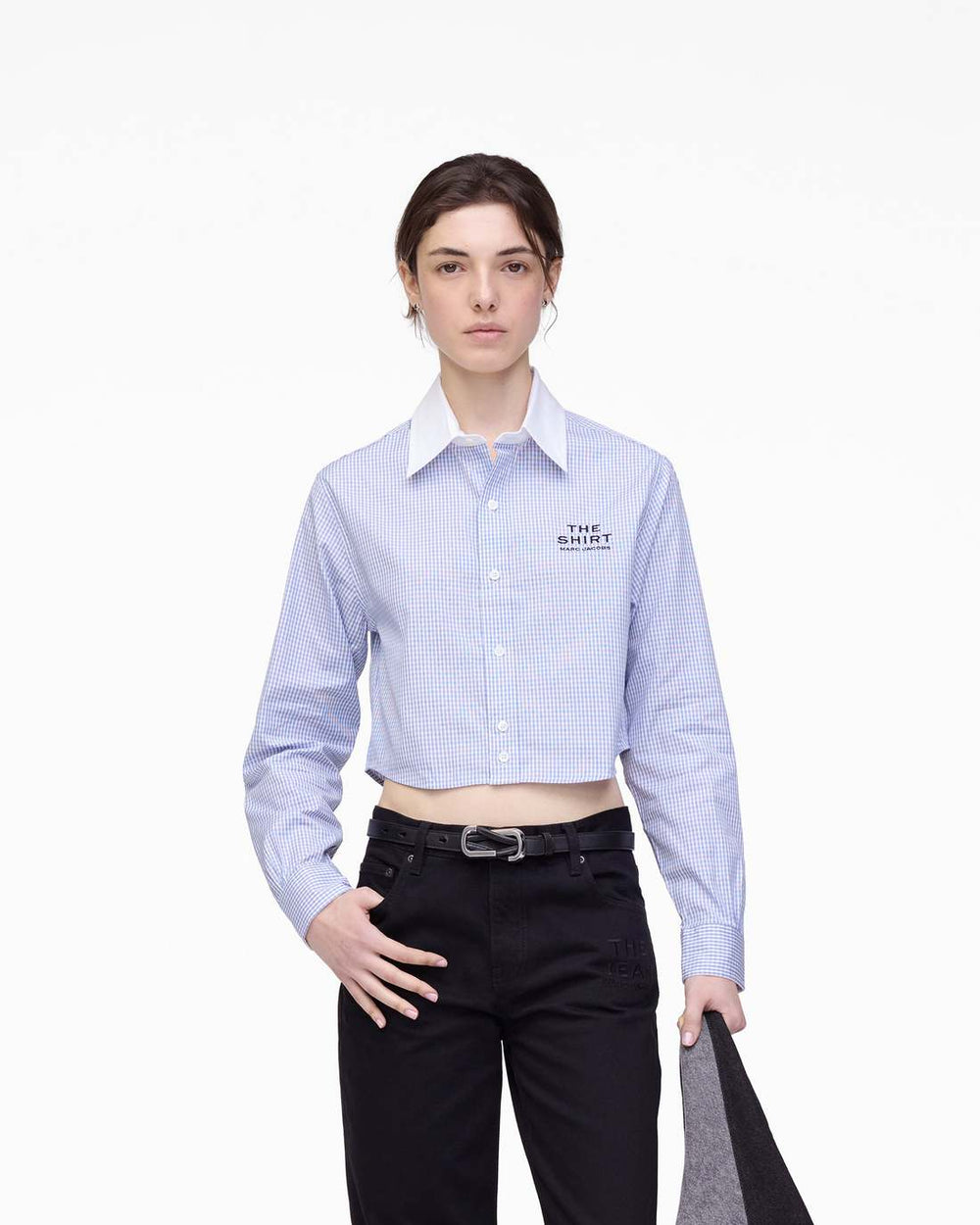 Marc Jacobs Sale - The Cropped Femme Shirt Blue Multi