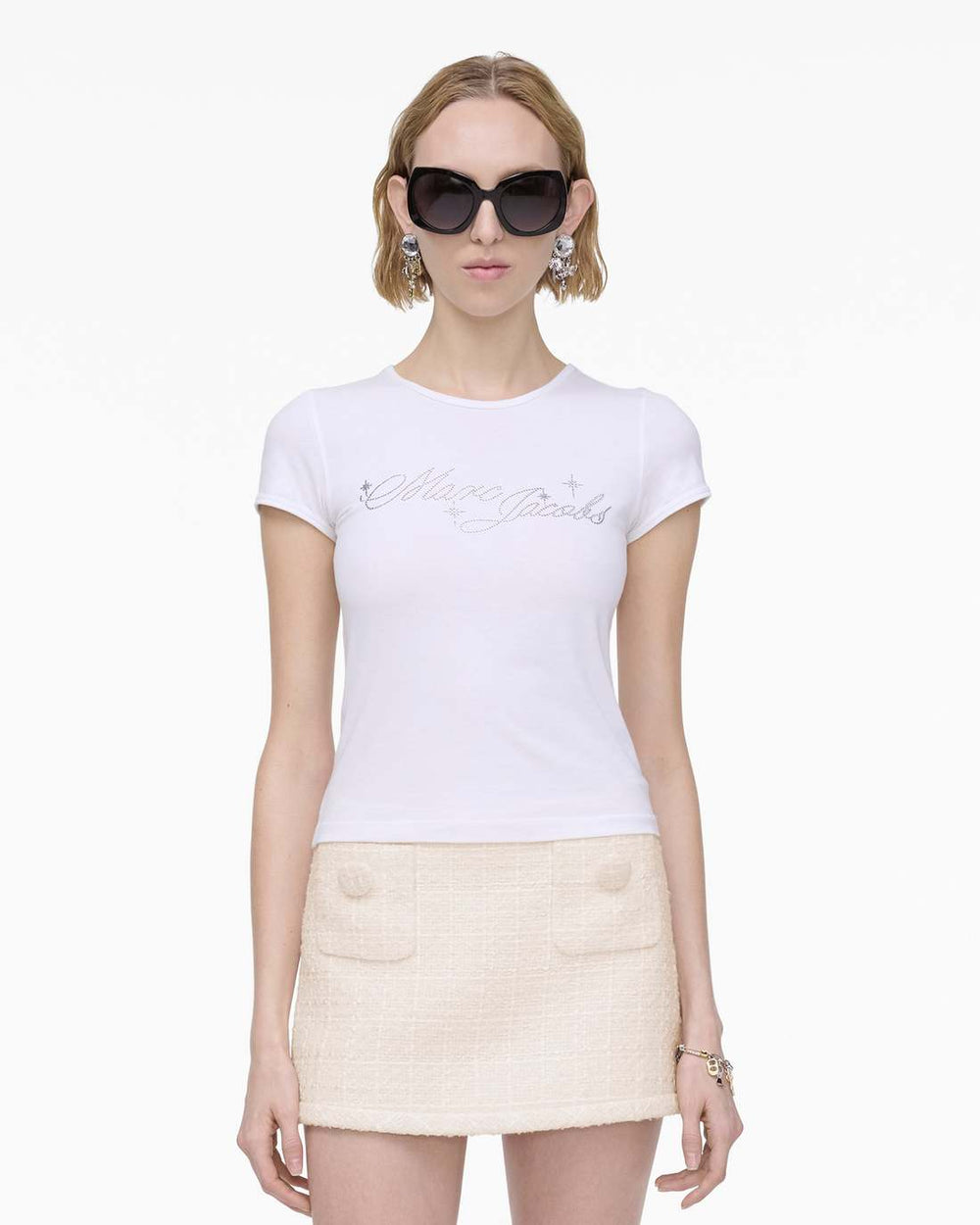 Marc Jacobs Sale - Charm Logo Shrunken Tee White