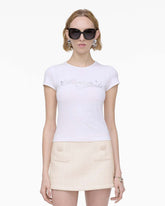 Marc Jacobs Sale - Charm Logo Shrunken Tee White