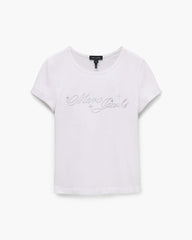 Marc Jacobs Sale - Charm Logo Shrunken Tee White