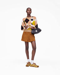 Marc Jacobs New - Suede Box Pleat Mini Skirt Copper