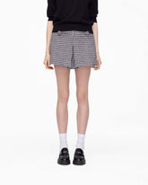 Marc Jacobs Online - Gingham Tweed Mini Skirt Black Multi