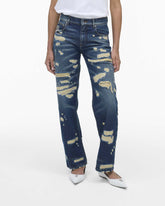 Marc Jacobs For Sale - The Rip And Repair Straight Jean Punk Indigo