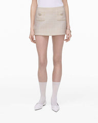 Marc Jacobs New - Tweed Mini Skirt Ivory
