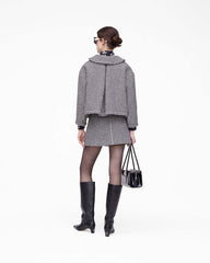 Marc Jacobs Discount - Gingham Tweed Jacket Black Multi