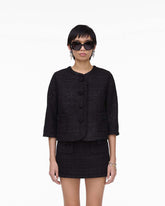 Marc Jacobs New - Tweed Backwards Lady Jacket Black