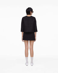 Marc Jacobs New - Tweed Backwards Lady Jacket Black