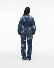 Marc Jacobs Online - The Rip And Repair Fluted Denim Jacket Punk Indigo