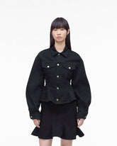 Marc Jacobs Sale - The Fluted Denim Jacket Black