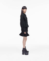 Marc Jacobs Sale - The Fluted Denim Jacket Black