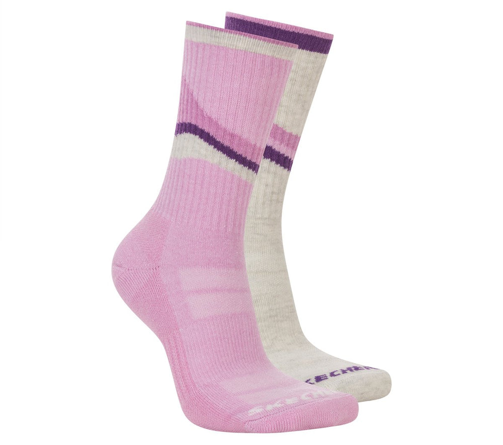 Skechers 2 Pack Women's Crew Trail Socks