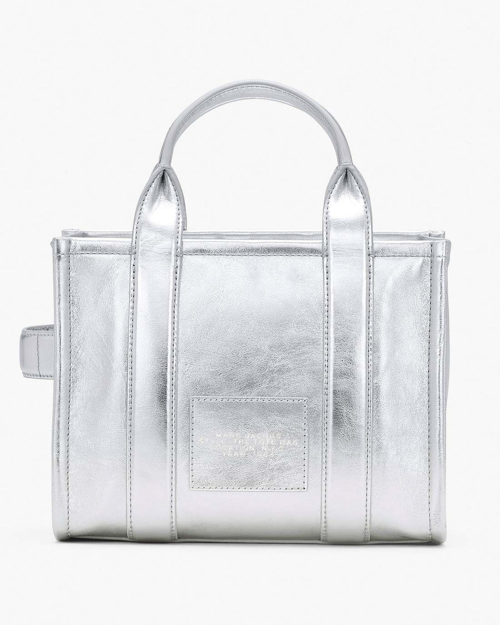 Marc Jacobs Online - The Metallic Leather Small Tote Bag Metallic Silver