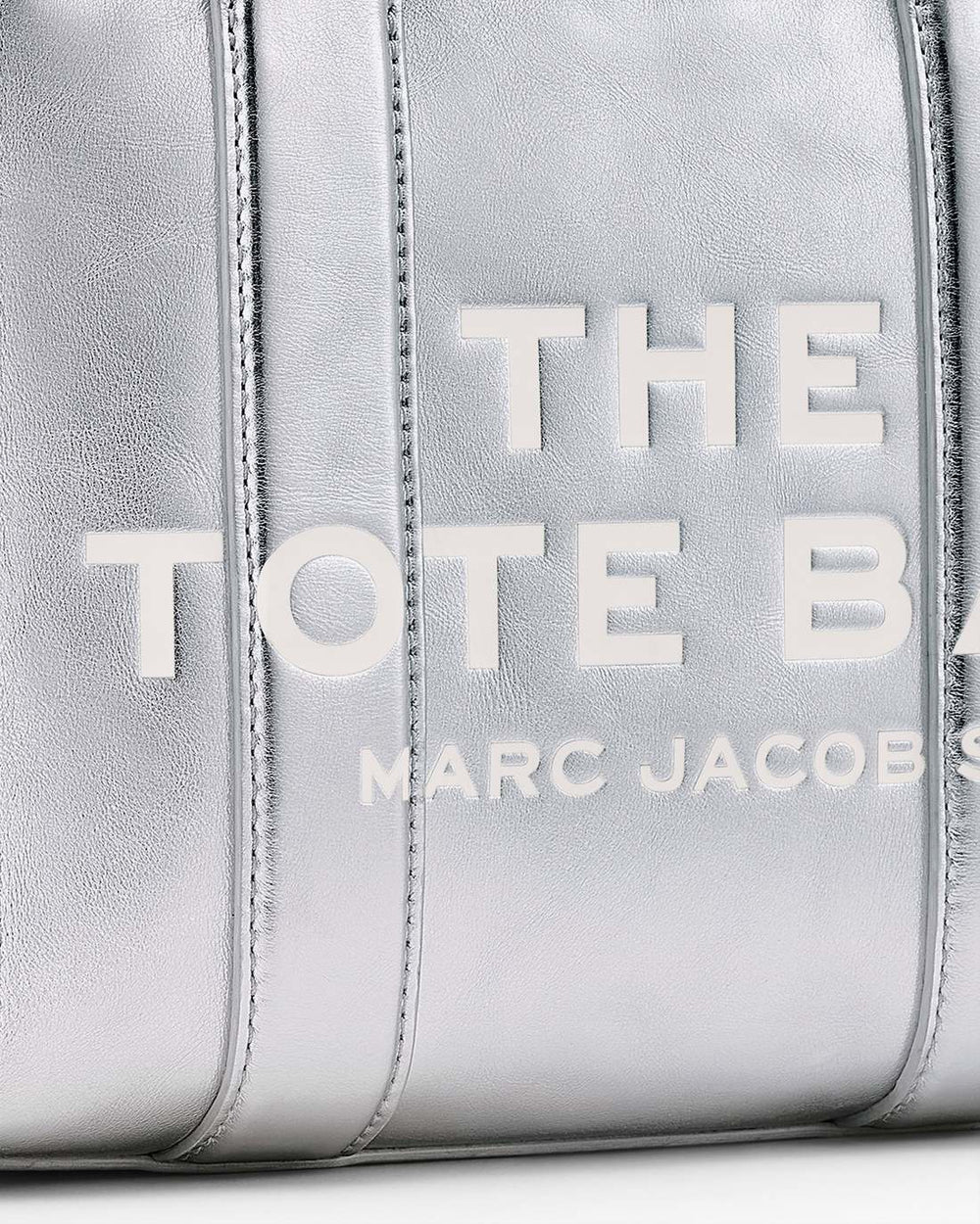 Marc Jacobs Online - The Metallic Leather Small Tote Bag Metallic Silver