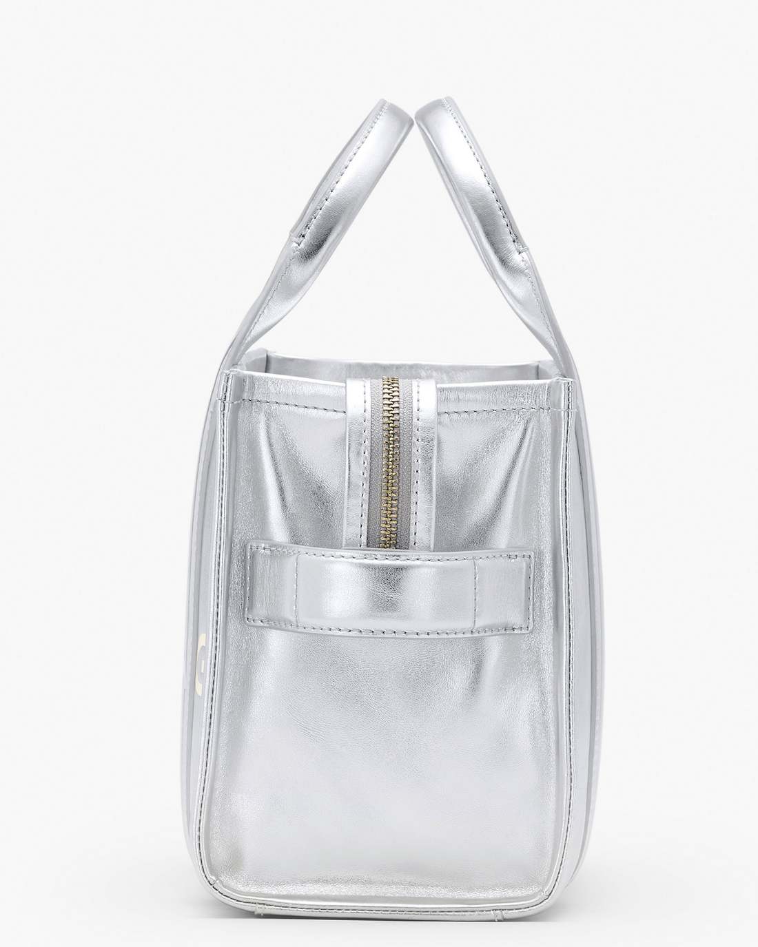 Marc Jacobs Online - The Metallic Leather Small Tote Bag Metallic Silver