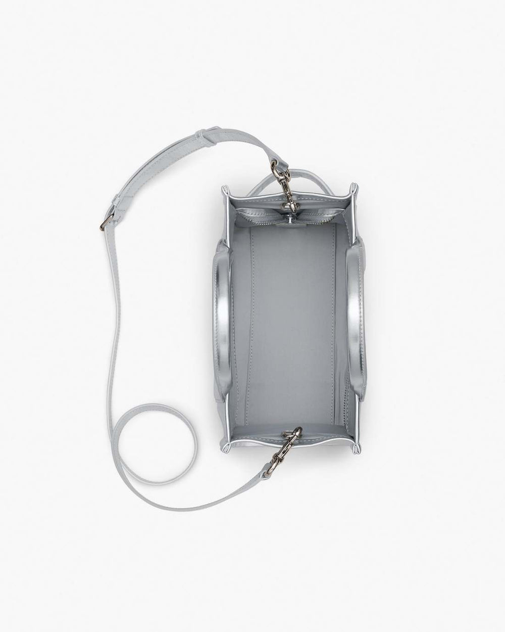 Marc Jacobs Online - The Metallic Leather Small Tote Bag Metallic Silver