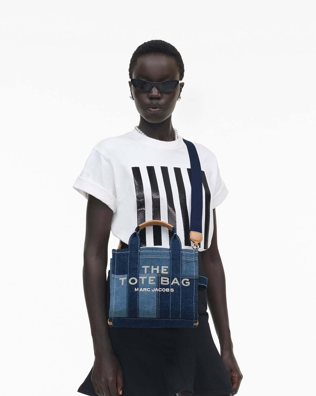 Marc Jacobs Sale - The Denim Small Tote Bag Blue Denim
