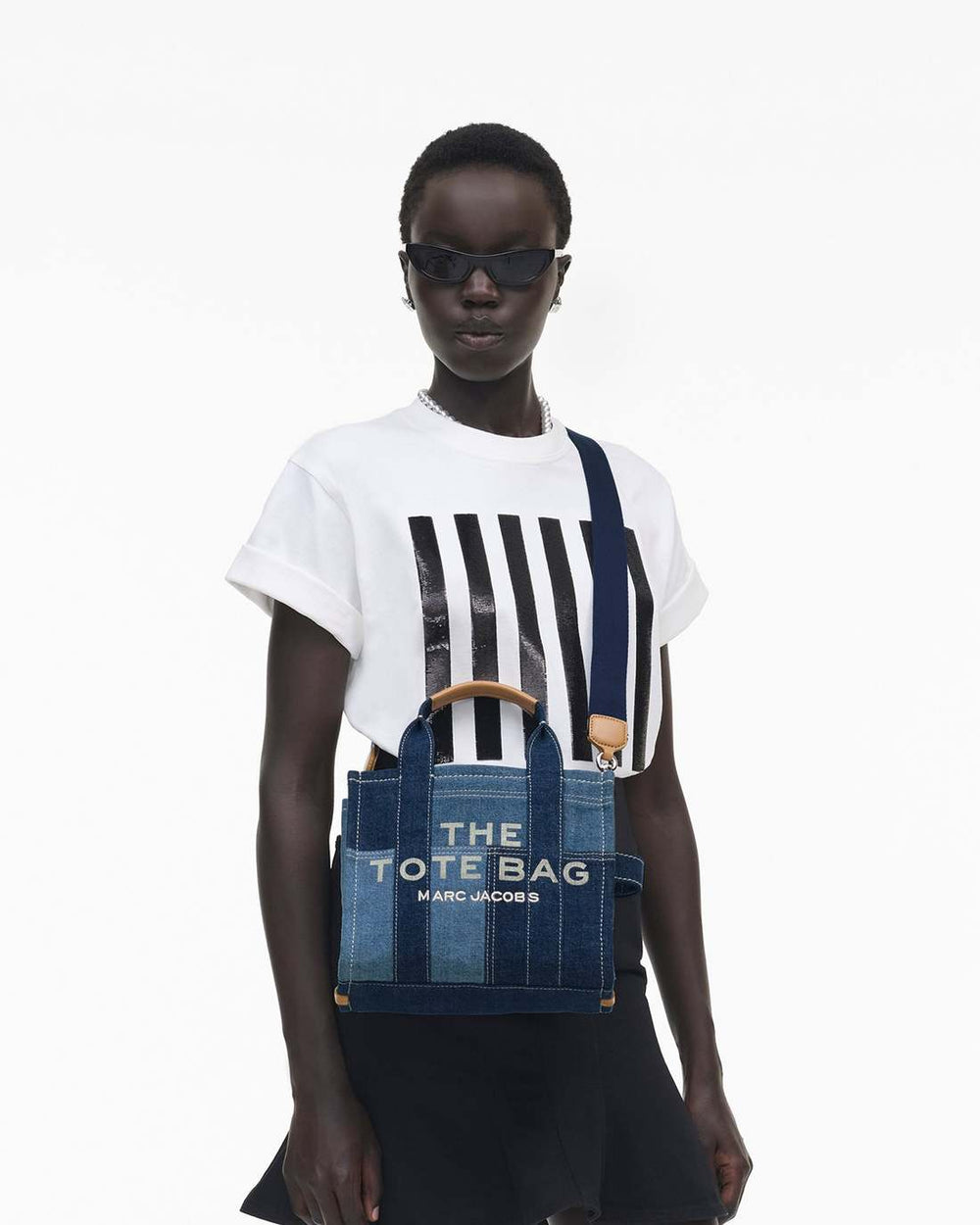 Marc Jacobs Sale - The Denim Small Tote Bag Blue Denim