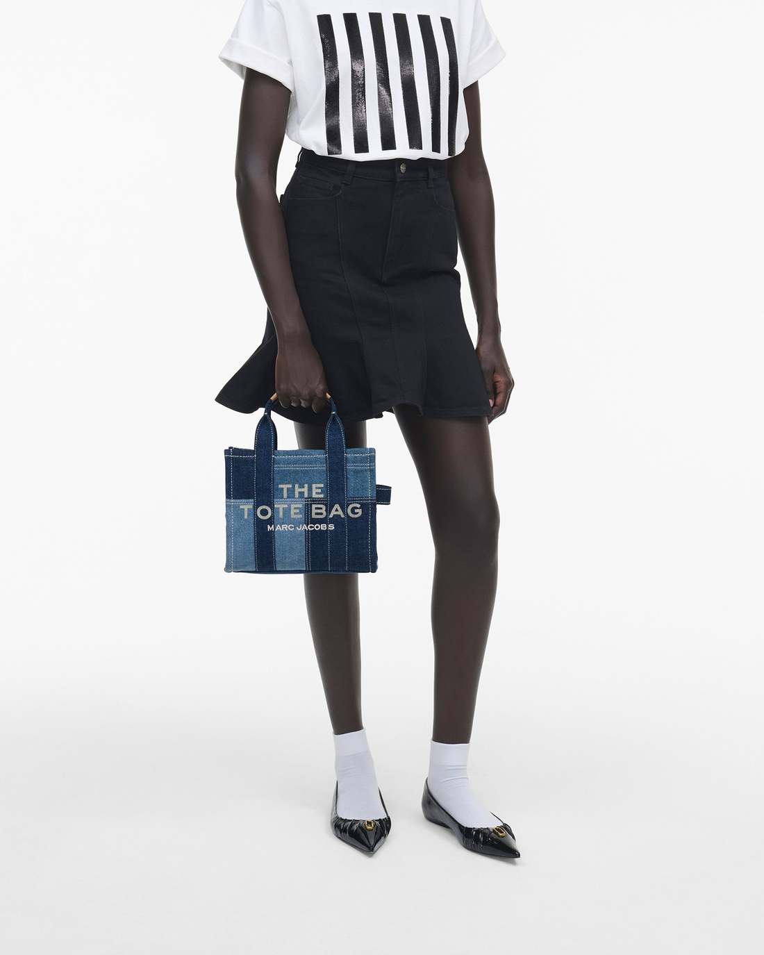 Marc Jacobs Sale - The Denim Small Tote Bag Blue Denim