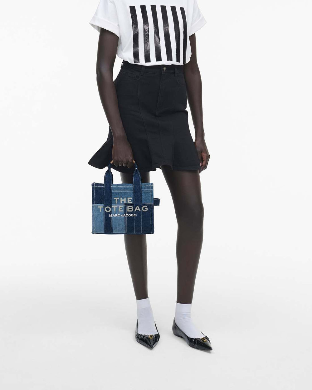 Marc Jacobs Sale - The Denim Small Tote Bag Blue Denim