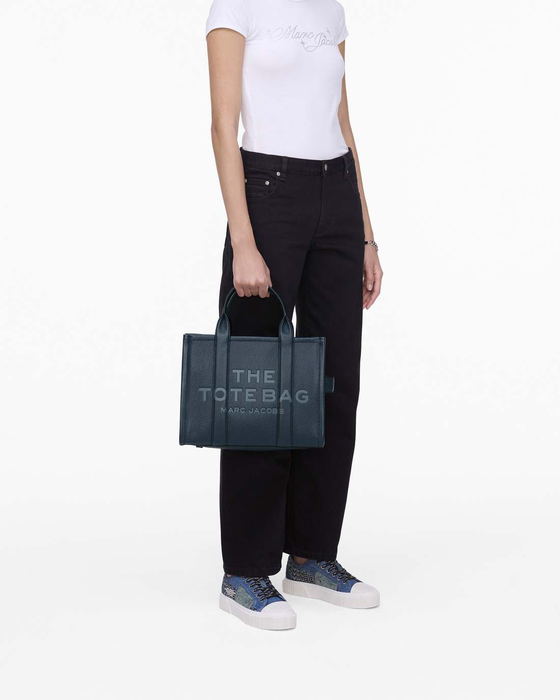 Marc Jacobs For Sale - The Leather Medium Tote Bag Blue Sea