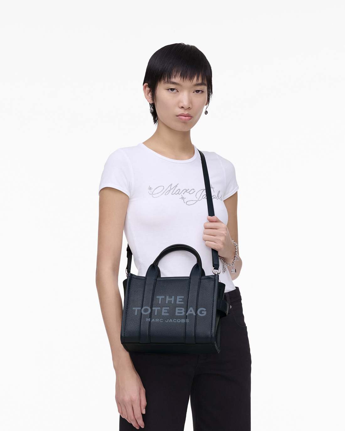 Marc Jacobs Outlet - The Leather Small Tote Bag Blue Sea