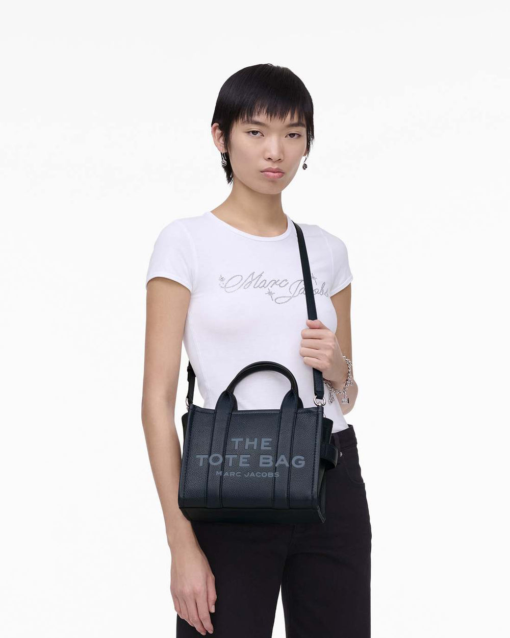 Marc Jacobs Outlet - The Leather Small Tote Bag Blue Sea