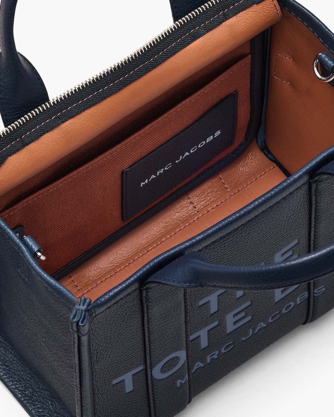Marc Jacobs Outlet - The Leather Small Tote Bag Blue Sea