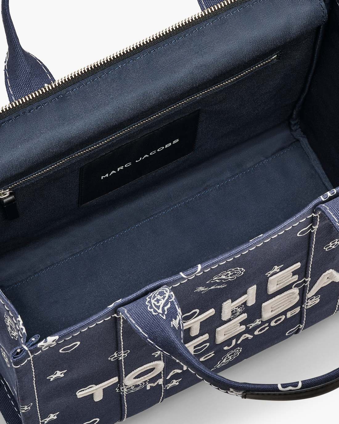 Marc Jacobs US - The Bandana Canvas Medium Tote Bag Navy Multi
