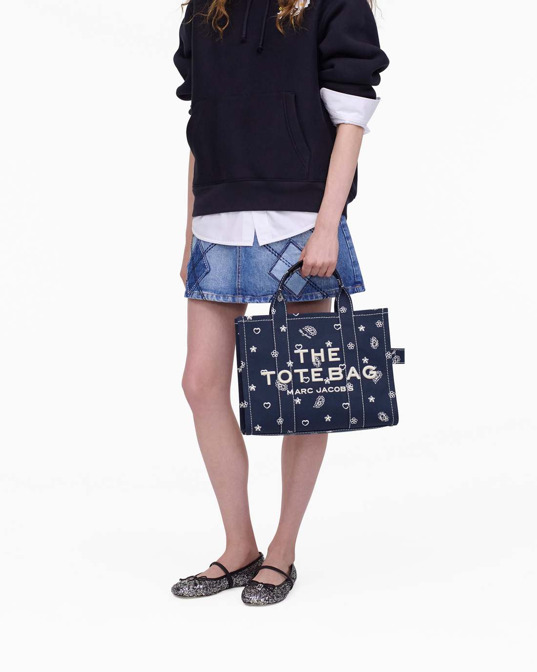Marc Jacobs US - The Bandana Canvas Medium Tote Bag Navy Multi