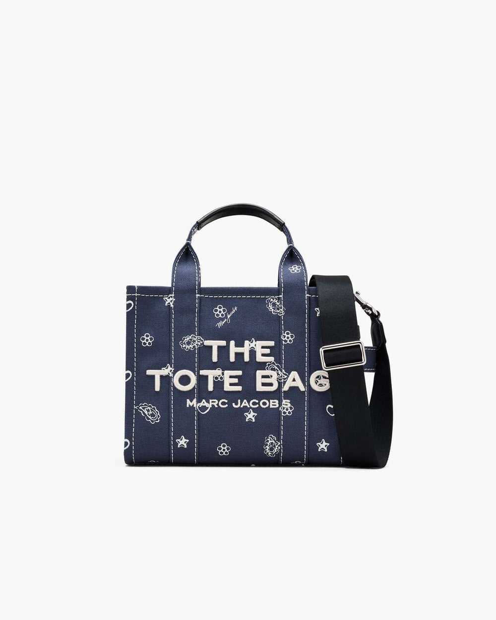 Marc Jacobs New - The Bandana Canvas Small Tote Bag Navy Multi