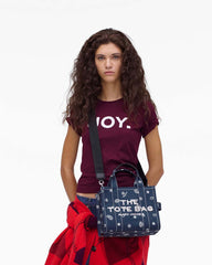 Marc Jacobs New - The Bandana Canvas Small Tote Bag Navy Multi