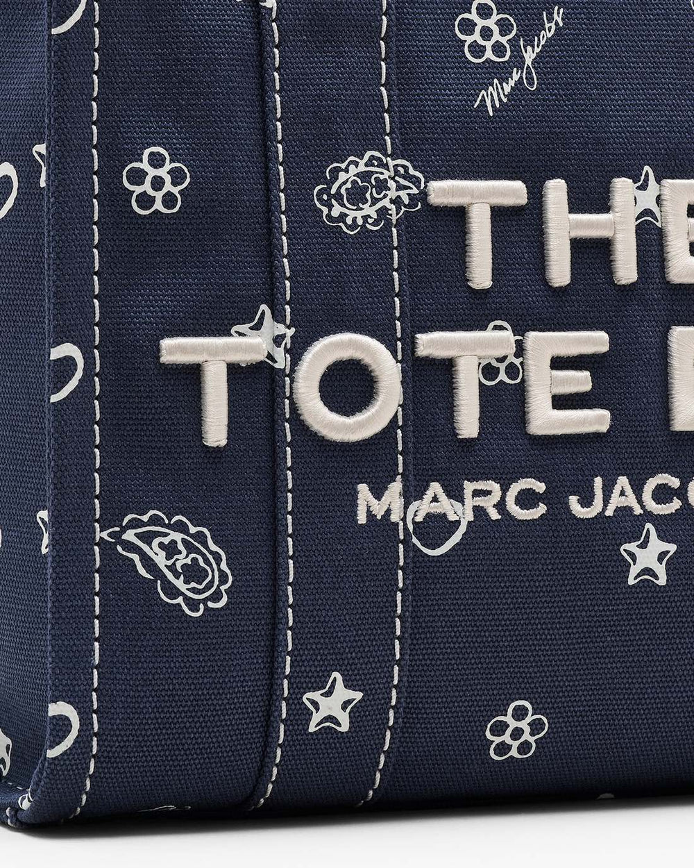 Marc Jacobs New - The Bandana Canvas Small Tote Bag Navy Multi