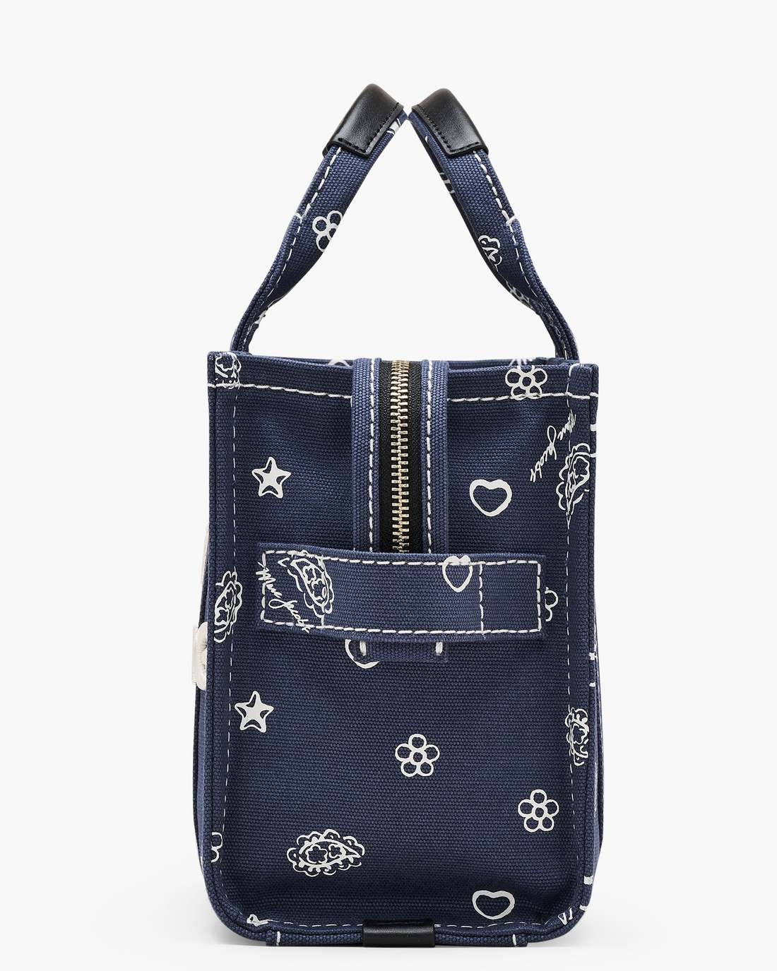 Marc Jacobs New - The Bandana Canvas Small Tote Bag Navy Multi