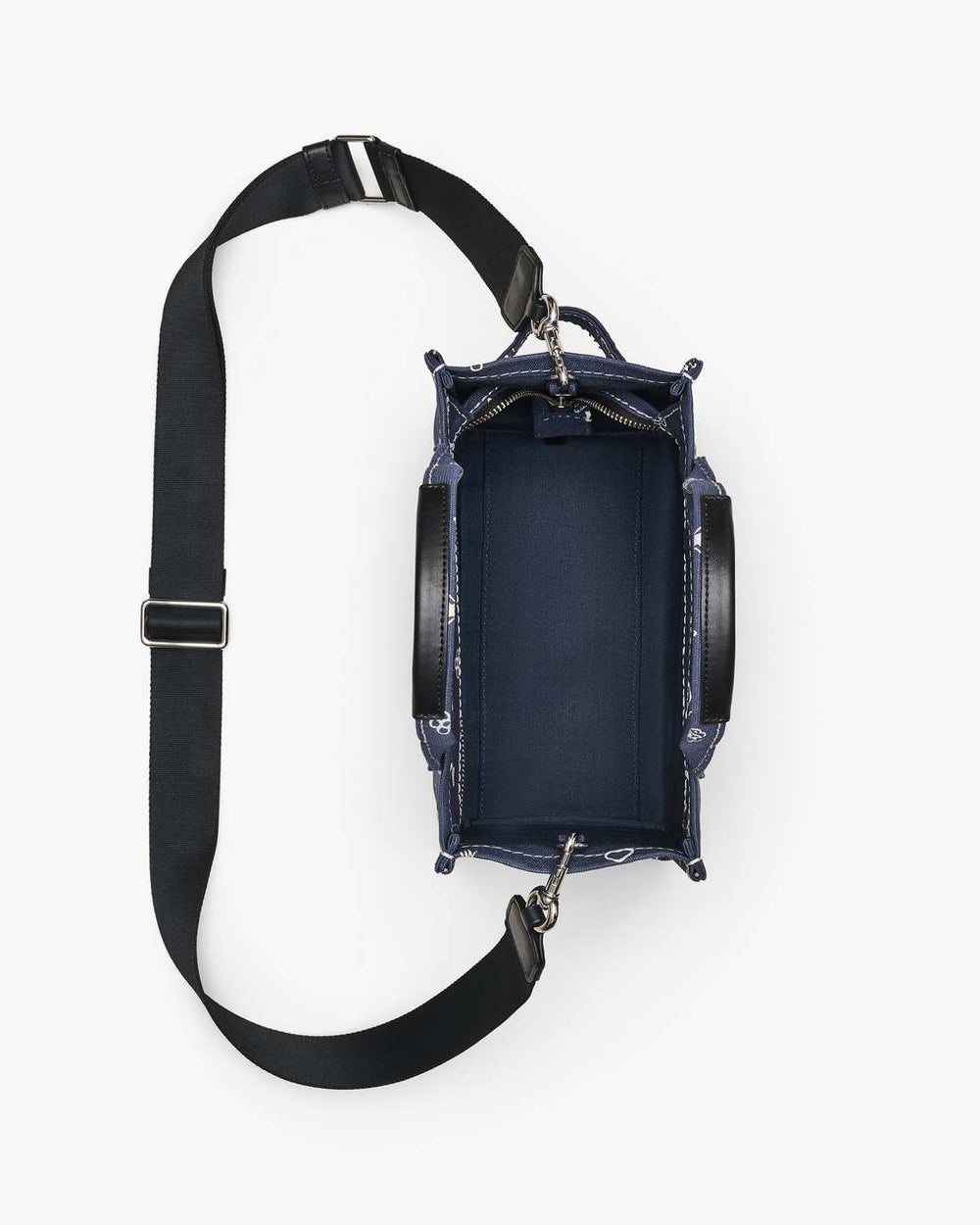 Marc Jacobs New - The Bandana Canvas Small Tote Bag Navy Multi