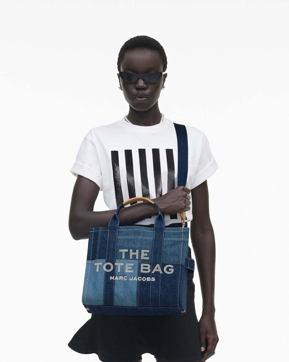 Marc Jacobs Discount - The Denim Medium Tote Bag Blue Denim