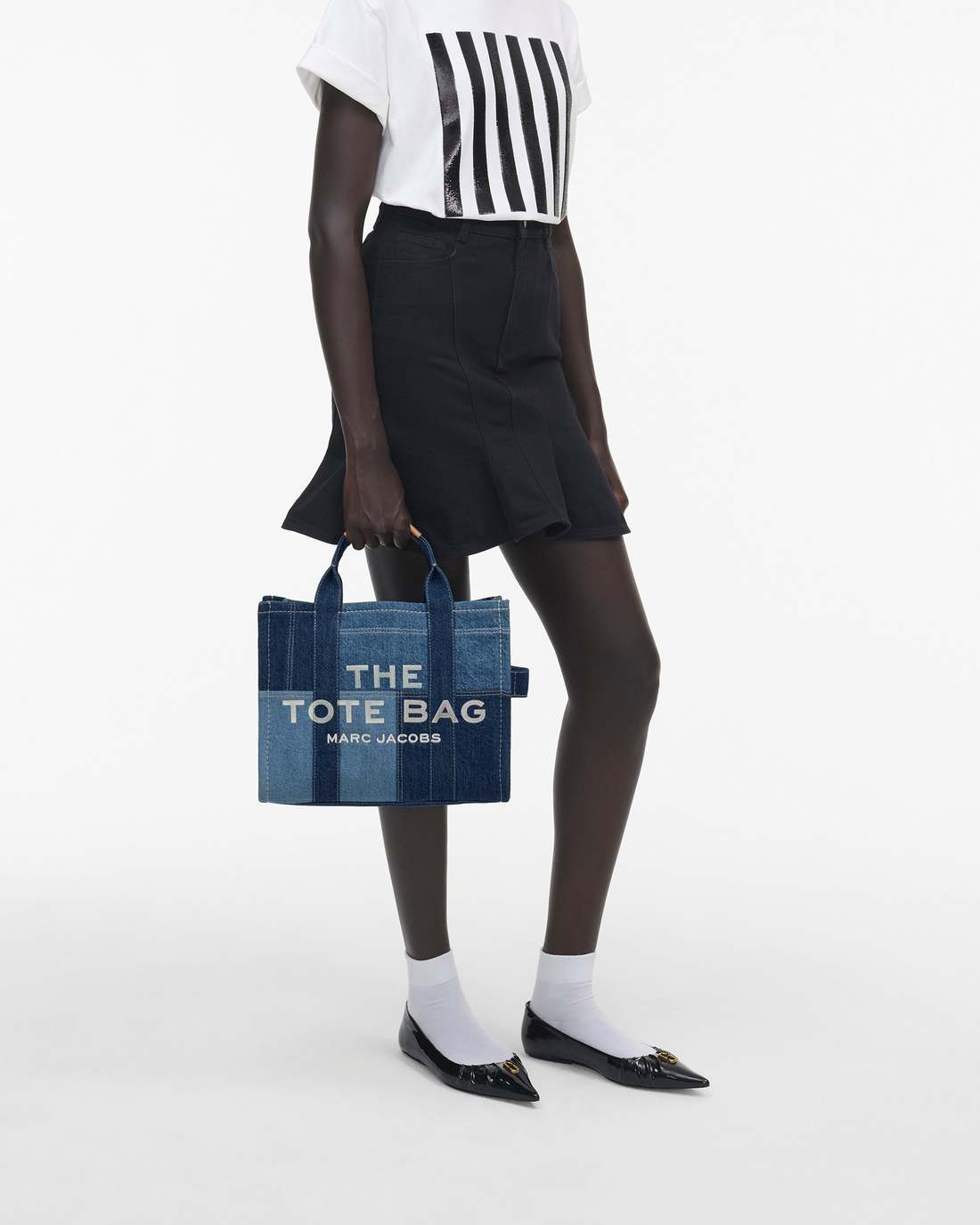 Marc Jacobs Discount - The Denim Medium Tote Bag Blue Denim