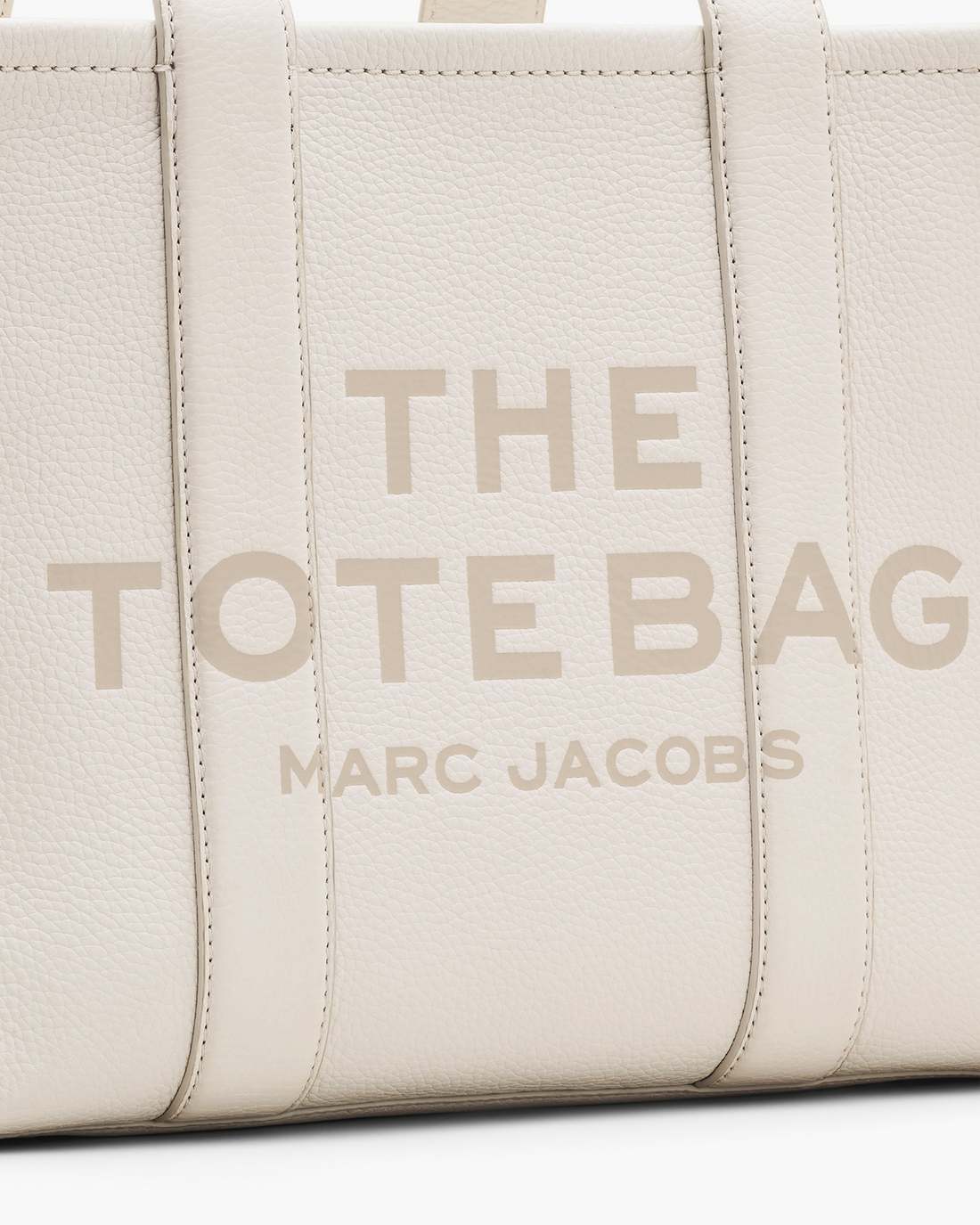 Marc Jacobs Outlet - The Leather Medium Tote Bag Cotton/Silver