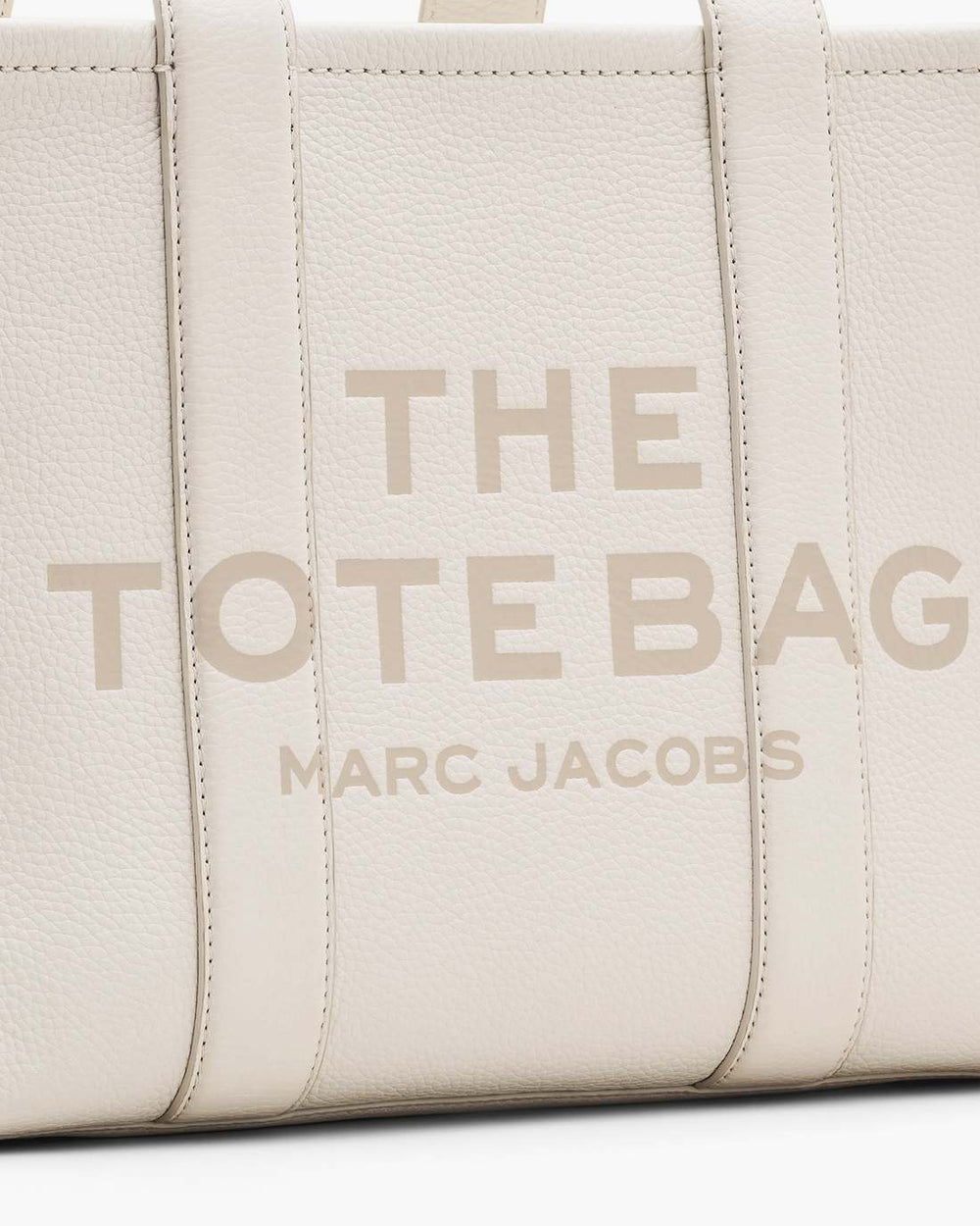 Marc Jacobs Outlet - The Leather Medium Tote Bag Cotton/Silver
