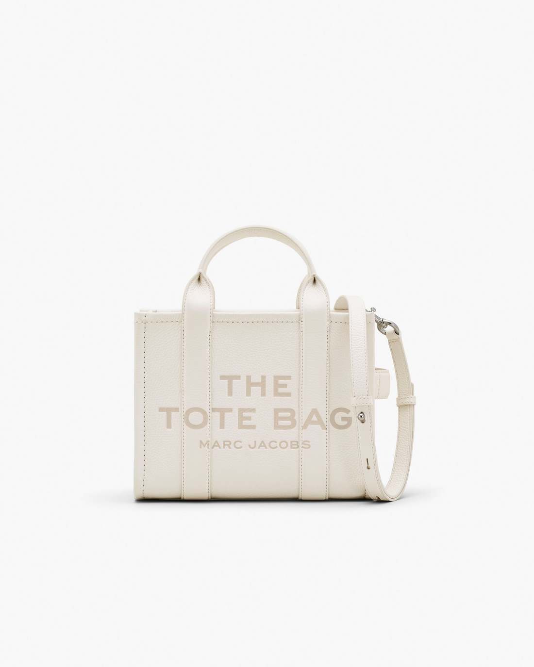 Marc Jacobs US - The Leather Small Tote Bag Cotton/Silver
