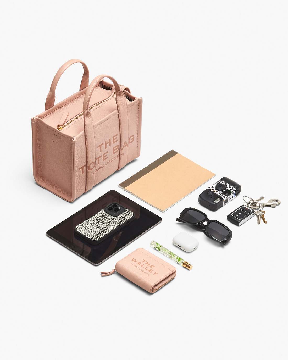 Marc Jacobs US - The Leather Small Tote Bag Cotton/Silver