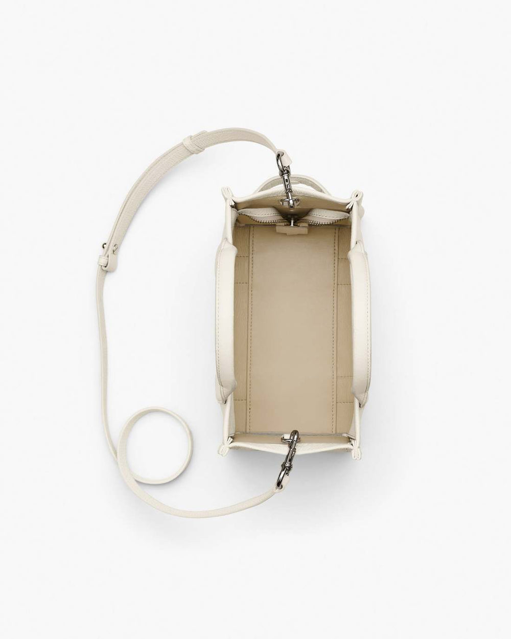 Marc Jacobs US - The Leather Small Tote Bag Cotton/Silver