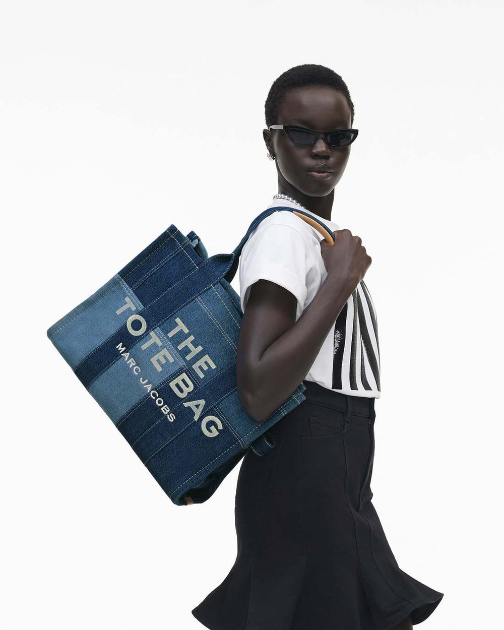 Marc Jacobs New - The Denim Large Tote Bag Blue Denim